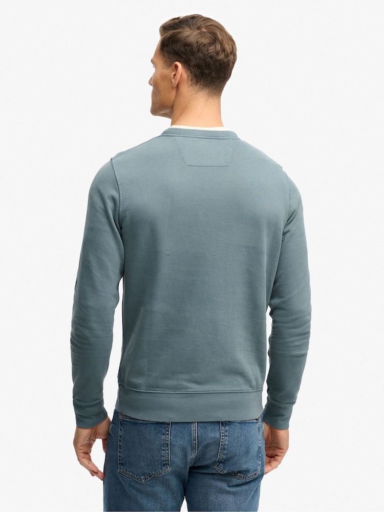 Superdry Blue Classic Essential Sweatshirt - Image 2 of 3