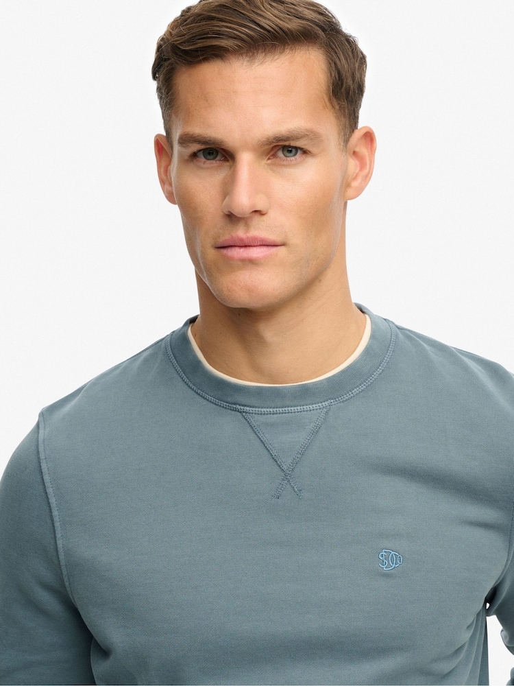 Superdry Blue Classic Essential Sweatshirt - Image 3 of 3