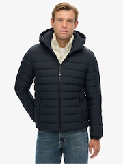 Superdry Blue Hooded Fuji Padded Jacket - Image 1 of 7