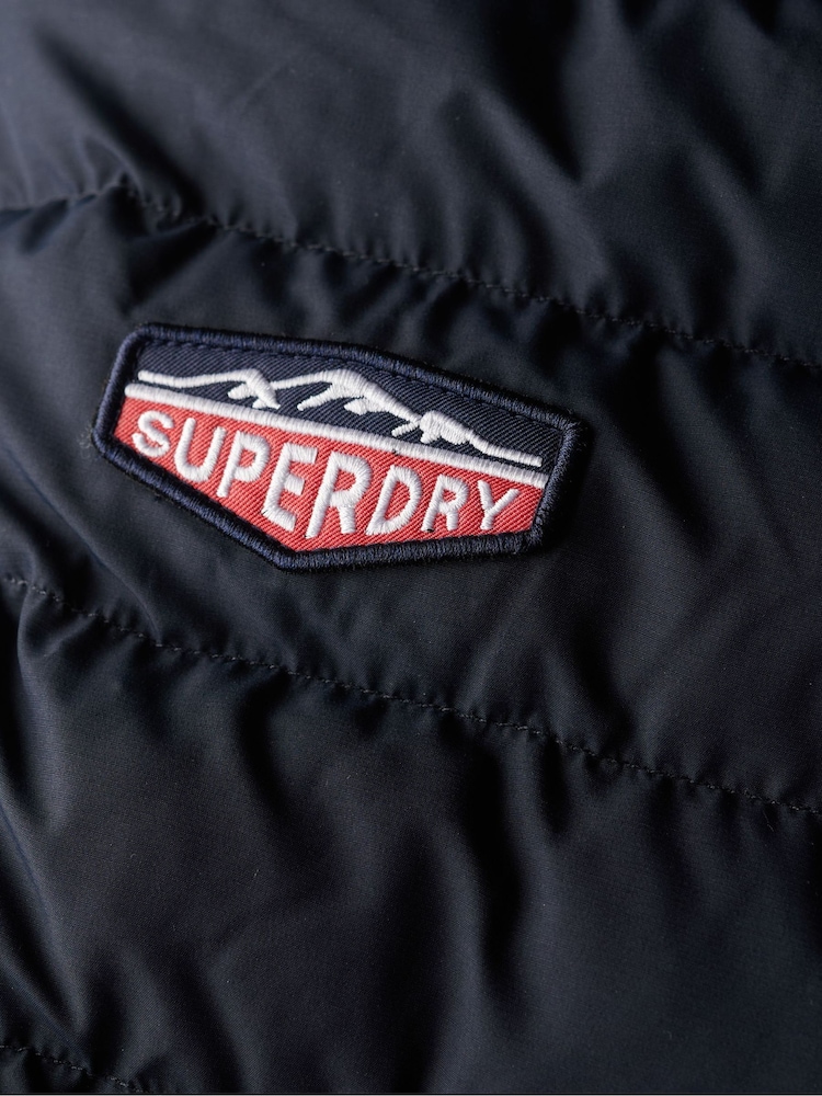 Superdry Blue Hooded Fuji Padded Jacket - Image 7 of 7