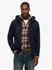 Eclipse כחול כהה - קפוצ'ון בייסיק עם רוכסן ארוך של Superdry - תמונה 1 מתוך 5