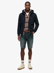 Eclipse כחול כהה - קפוצ'ון בייסיק עם רוכסן ארוך של Superdry - תמונה 3 מתוך 5