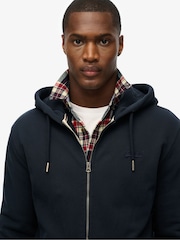 Eclipse כחול כהה - קפוצ'ון בייסיק עם רוכסן ארוך של Superdry - תמונה 4 מתוך 5