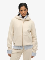 Superdry Nude Essential Logo Zip Hoodie - Image 1 of 6