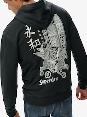 Superdry Black Tokyo Narrative Loose Fit Hoodie - Image 1 of 7