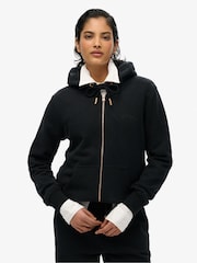 Superdry Black Essential Logo Zip Hoodie - Image 1 of 5