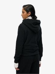 Superdry Black Essential Logo Zip Hoodie - Image 2 of 5