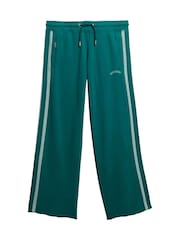 Superdry Green Stripe Athletic Essentials Logo Straight Joggers - Image 7 of 8