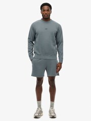 Superdry Blue Micro Logo Crew Jumper - Image 2 of 7