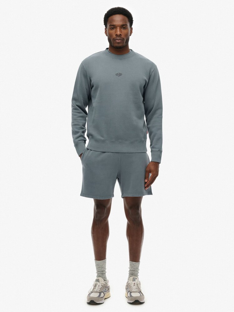 Superdry Blue Micro Logo Crew Jumper - Image 2 of 7