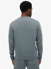 Superdry Blue Micro Logo Crew Jumper - Image 3 of 7