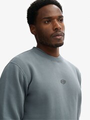 Superdry Blue Micro Logo Crew Jumper - Image 5 of 7