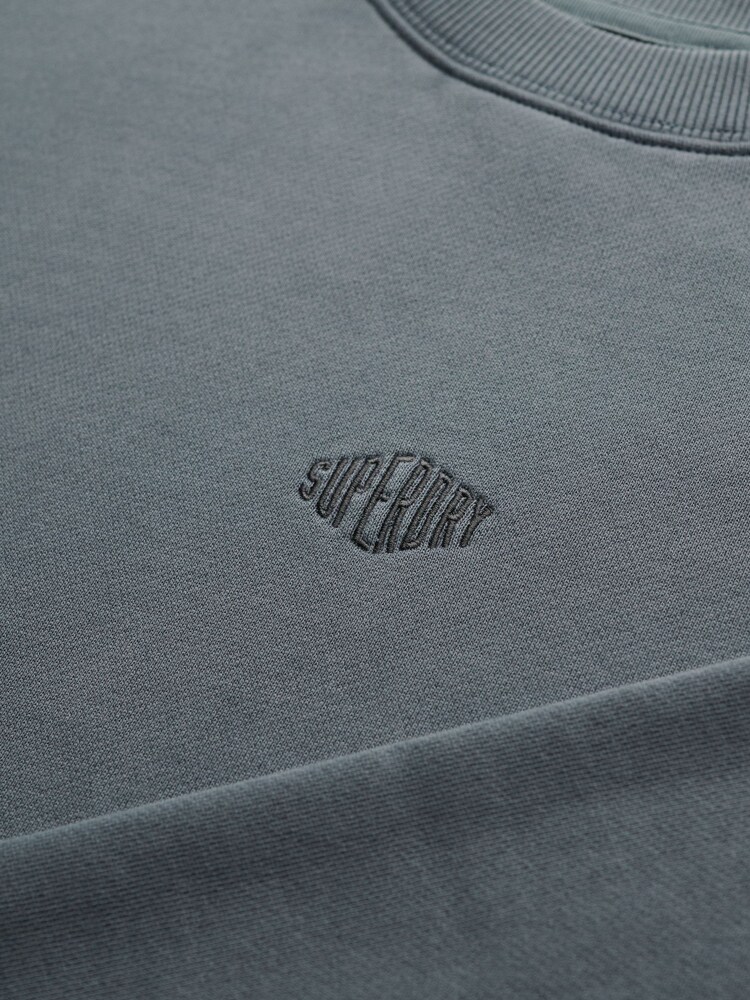 Superdry Blue Micro Logo Crew Jumper - Image 7 of 7