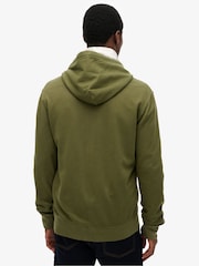 Superdry Green Classic Essential Zip Hoodie - Image 3 of 6