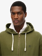 Superdry Green Classic Essential Zip Hoodie - Image 4 of 6