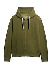 Superdry Green Classic Essential Zip Hoodie - Image 5 of 6