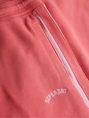 Superdry Pink Stripe Athletic Essentials Logo Straight Joggers - Image 9 of 9