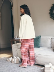Red/Ecru Horse Print - Wide Leg Woven Pyjamas 1 pack (3-16yrs) - Image 3 de 8