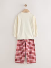 Red/Ecru Horse Print - Wide Leg Woven Pyjamas 1 pack (3-16yrs) - Image 6 de 8