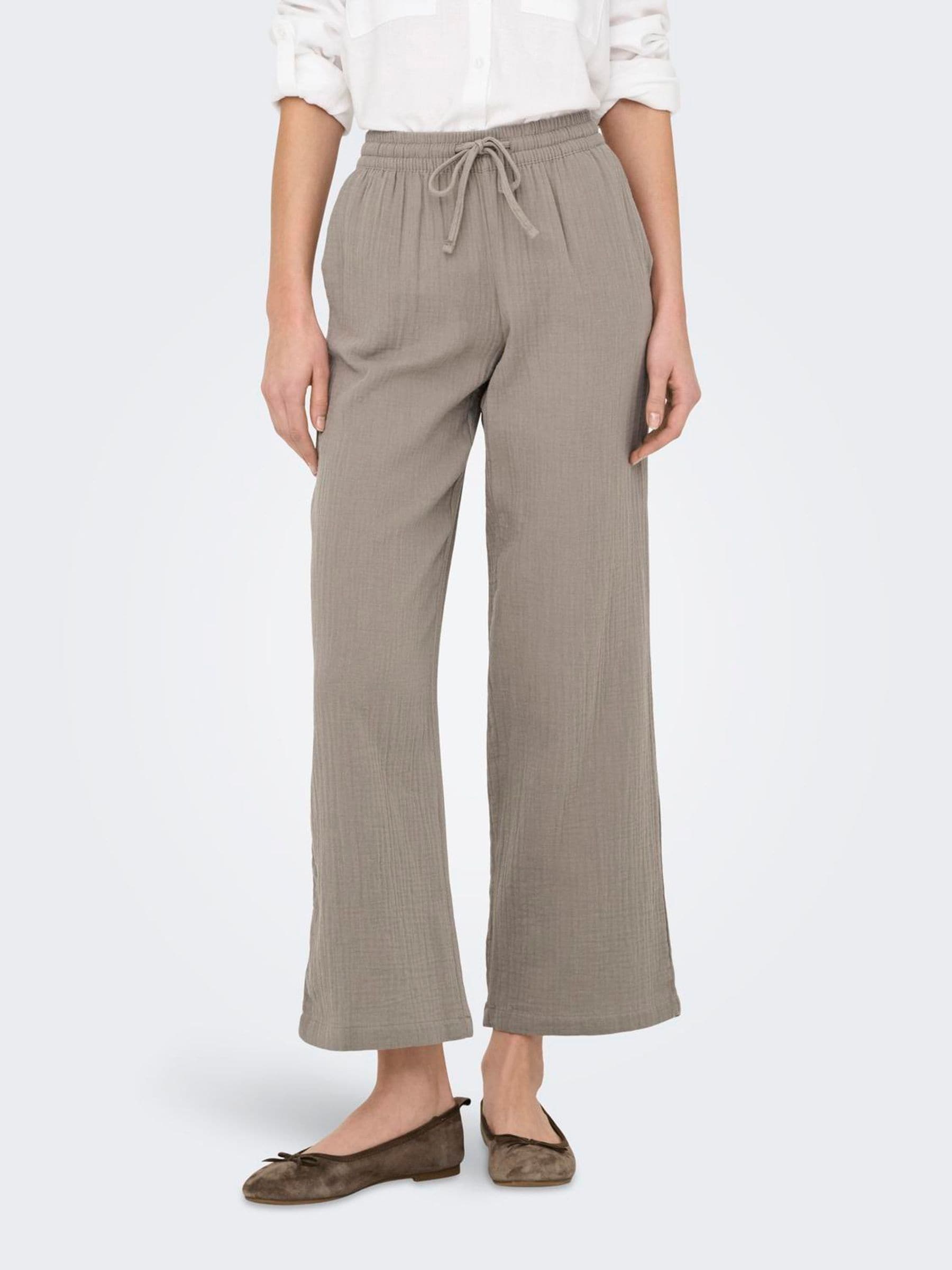 Buy JDY Natural Cheesecloth Wide Leg Trousers from Next USA