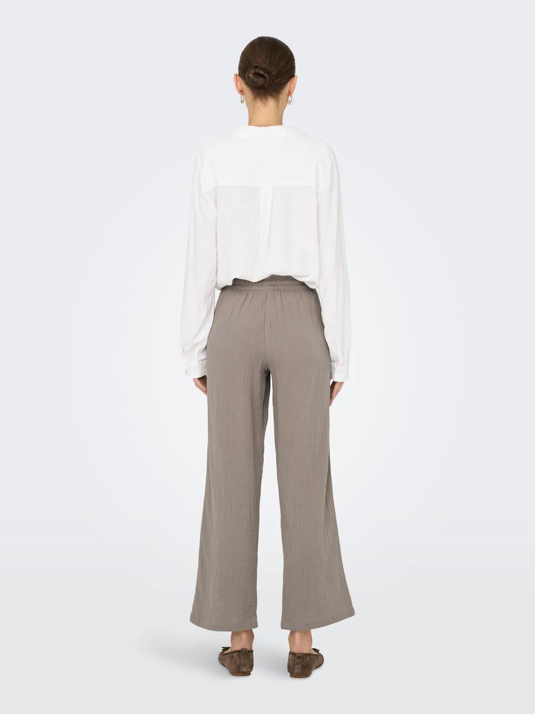 Buy JDY Natural Cheesecloth Wide Leg Trousers from Next USA