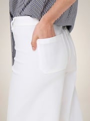 JDY White High Waist Wide Leg Jeans - Image 4 of 6