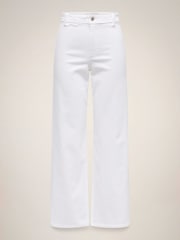 JDY White High Waist Wide Leg Jeans - Image 5 of 6