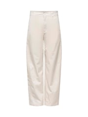 JDY White Barrel High Waist Trousers - Image 5 of 6