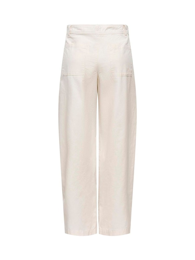 JDY White Barrel High Waist Trousers - Image 6 of 6