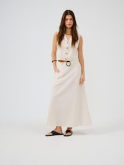 JDY Belted Linen Mix Maxi Skirt - Bild 1 von 5