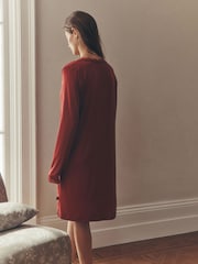 قميص نوم مودال بتفاصيل دانتيل بكُم طويل من Laura Ashley - صورة 3 من 5