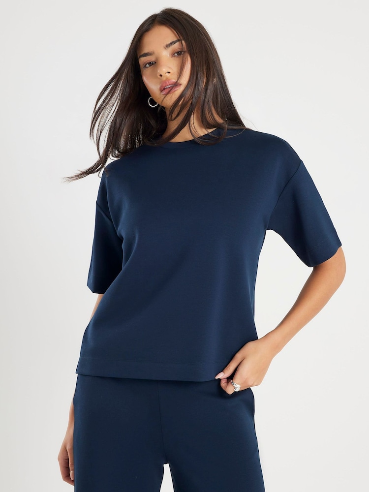 River Island Blue Short Sleeve Premium Boxy T-Shirt - Image 2 of 4