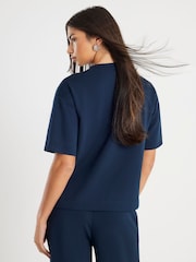 River Island Blue Short Sleeve Premium Boxy T-Shirt - Image 3 of 4