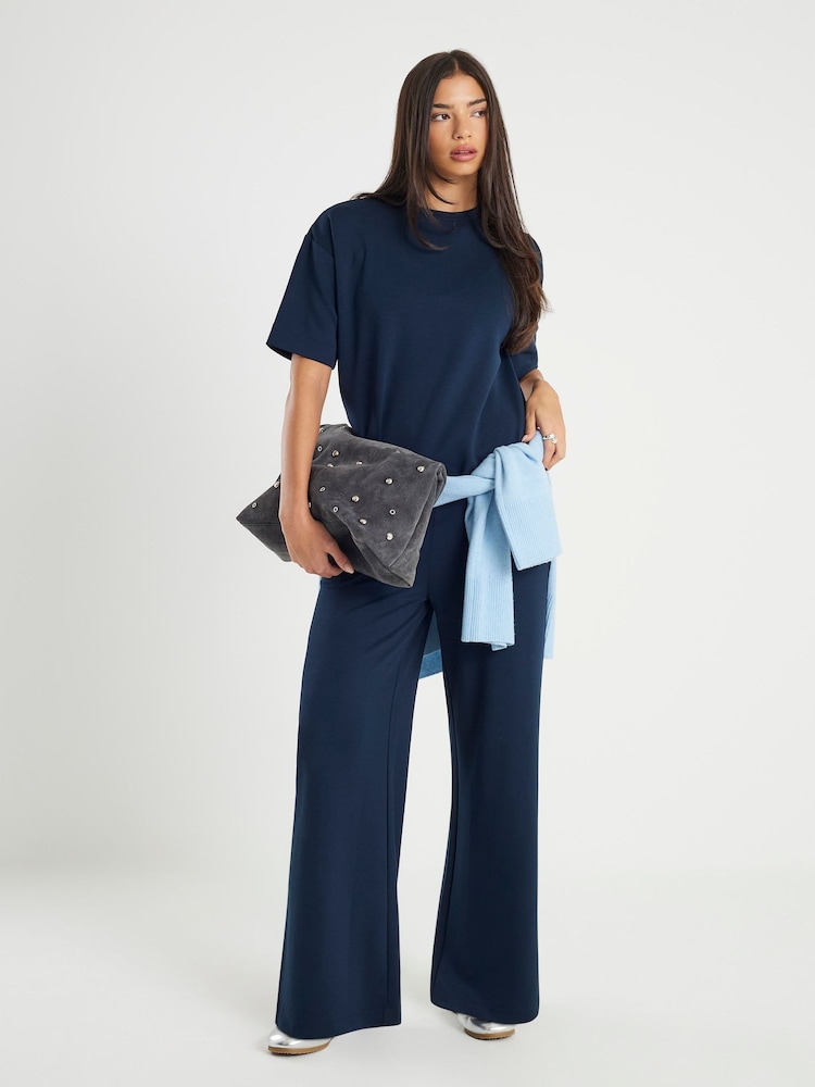 River Island Blue Short Sleeve Premium Boxy T-Shirt - Image 4 of 4