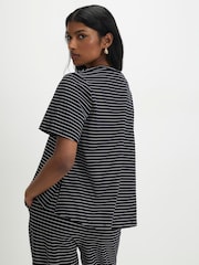 River Island Blue Short Sleeve Striped Top - Image 2 of 4