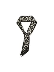 Kate Spade Black New York Flower Skinny Scarf - Image 2 of 4