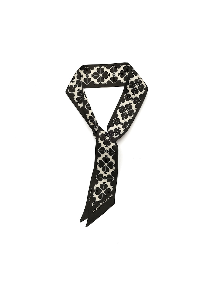 Kate Spade Black New York Flower Skinny Scarf - Image 2 of 4