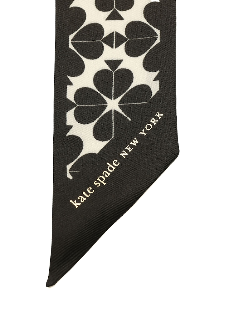 Kate Spade Black New York Flower Skinny Scarf - Image 4 of 4