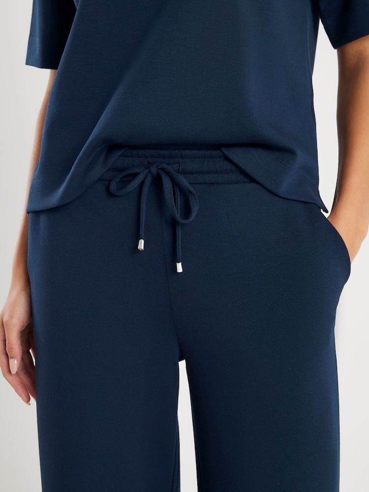 River Island Blue Premium Wide Leg Joggers - Image 4 of 4