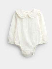 JoJo Maman Bébé Rose Pink Peter Rabbit Flopsy Bunny Blouse, Legging & Gilet Baby Set - Image 6 of 11