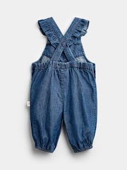 JoJo Maman Bébé Denim Embroidered Chambray Dungaree Set - Image 5 of 6
