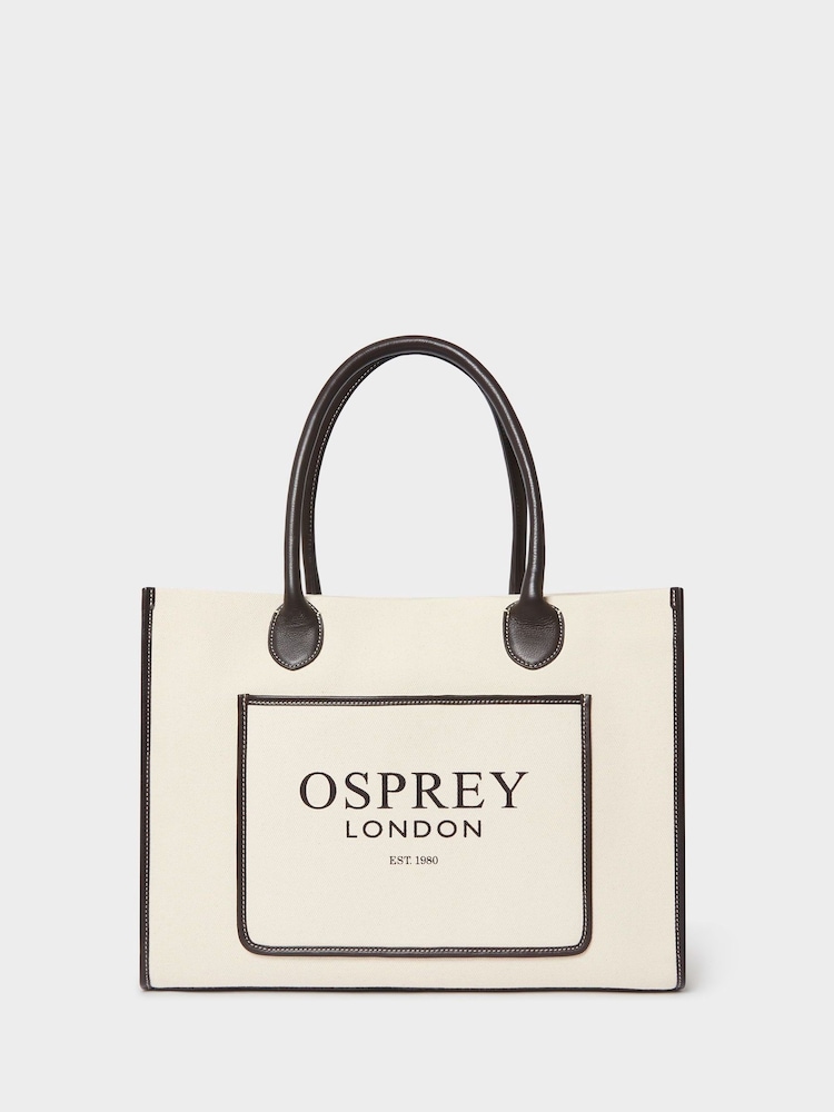 Osprey London Natural The Great Gaddesden Canvas Tote Bag - Image 1 of 6