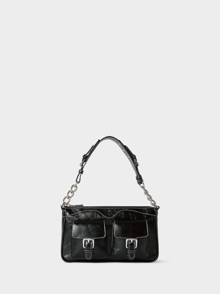 Crno - Osprey London The Cali Leather Shoulder Bag - Slika 1 od 5