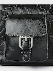 Crno - Osprey London The Cali Leather Shoulder Bag - Slika 4 od 5