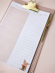 Hamish the Highland Cow Meal Planner List Pad and Tote Shopping Bag Gift Set - Изображение 2 4