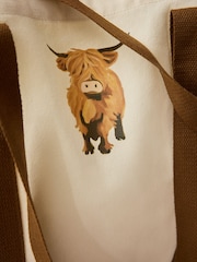 Hamish the Highland Cow Meal Planner List Pad and Tote Shopping Bag Gift Set - Изображение 3 4