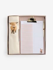 Hamish the Highland Cow Meal Planner List Pad and Tote Shopping Bag Gift Set - Изображение 4 4