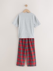 Red/Grey Vintage Christmas Wide Leg Woven Pyjamas 1 Pack (3-16yrs) - Image 5 of 7