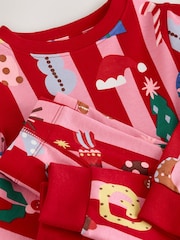 Red/Pink Stripe Christmas Snuggle Pyjamas 1 Pack (9mths-12yrs) - Image 4 of 4