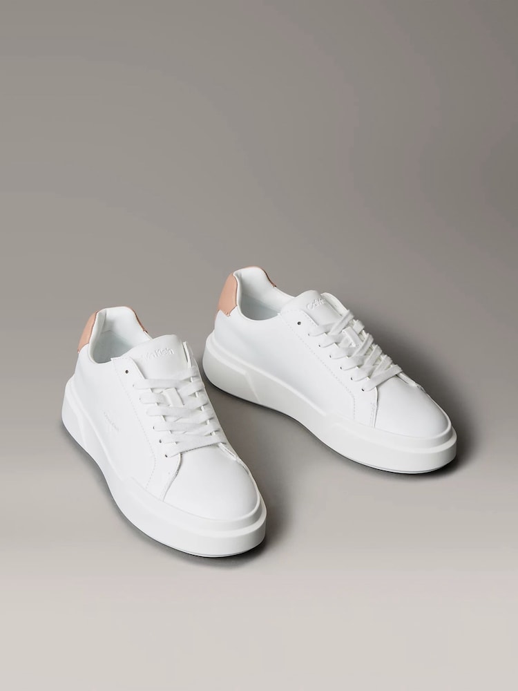 Calvin Klein Pink Avenue Leather Logo Trainers - Image 6 of 6